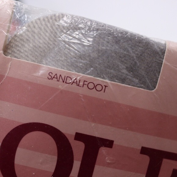 Adolfo Vintage Panty Hose Gray Stars Sandal Foot - Picture 9 of 11